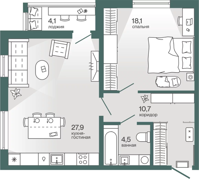 Планировка 1 вариант
