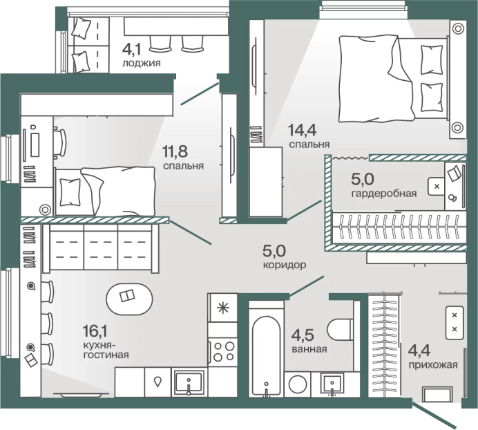 Планировка 2 вариант